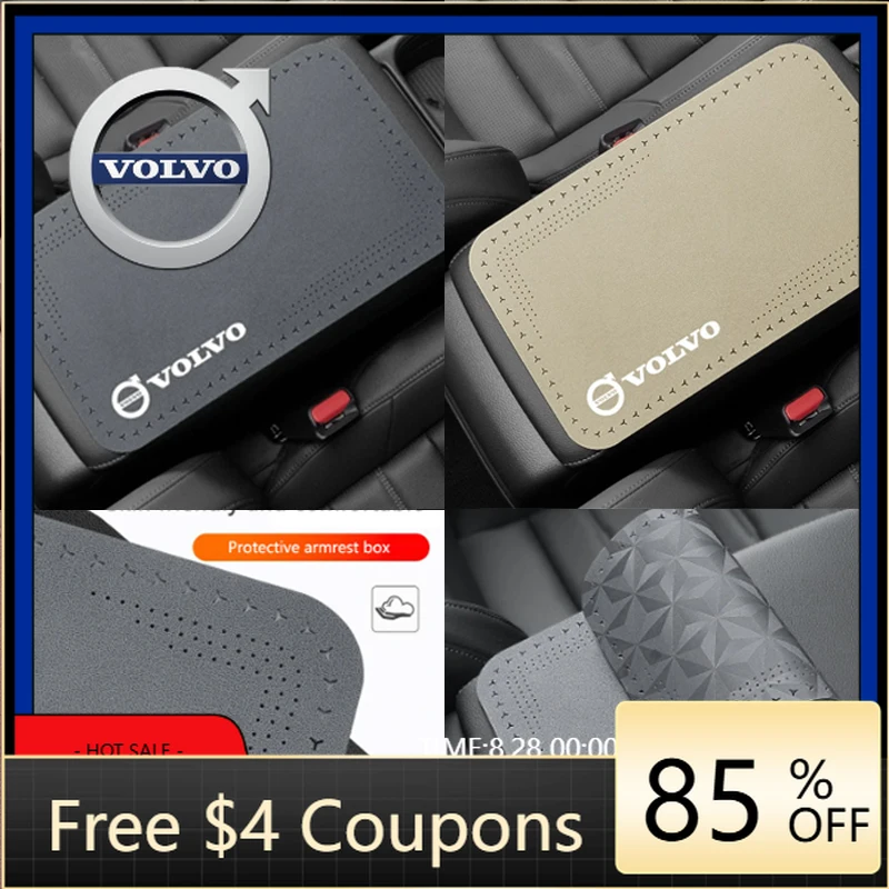 

Styling Mouldings Car Armrest Pad Center Console Box Cover Protector Cushion For Volvo V60 V40 XC90 S60 XC60 EM90 V50 V70 S90 XC