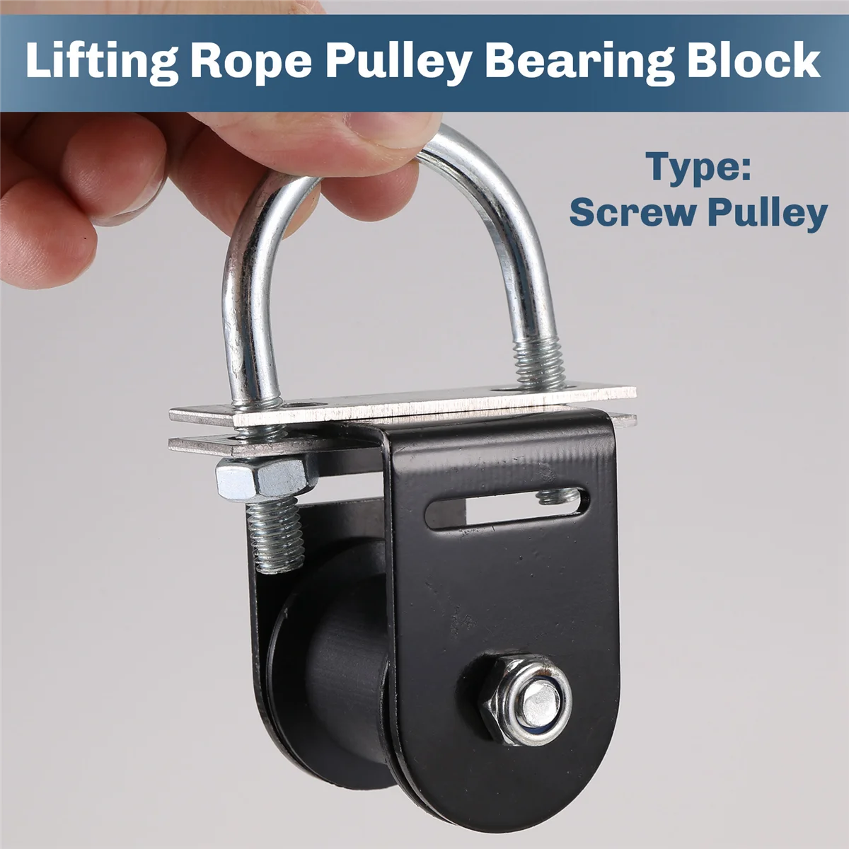 A71P رفع بكرة الحبل تحمل كتلة بكرة عجلة المحمولة الثقيلة كتم الأسطوانة لتقوم بها بنفسك معدات تمارين الصالة الرياضية بكرة المسمار