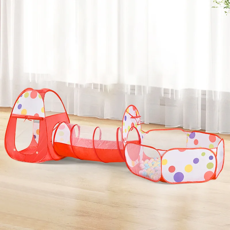 Tenda da gioco per bambini 3 in 1 con tunnel, supporto da basket, per bambini, pop-up, per interni ed esterni, per casetta da gioco, regali per bambini