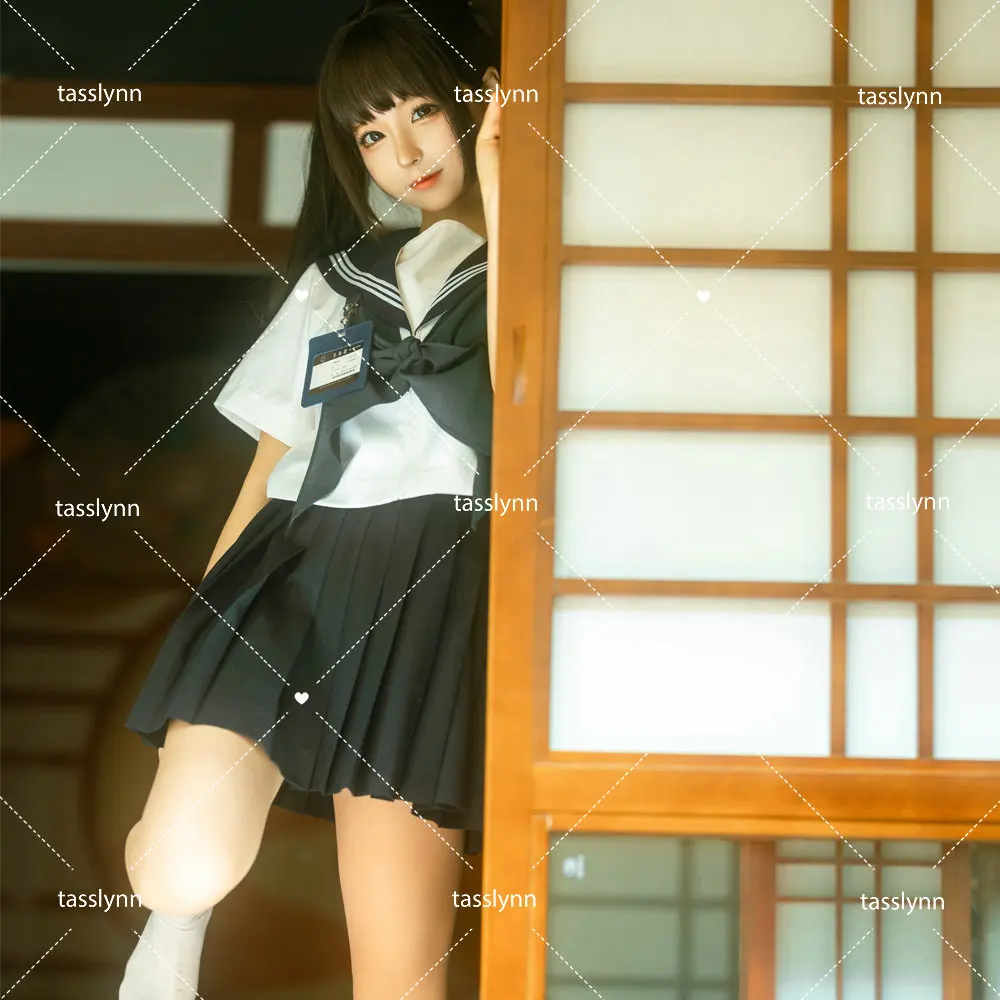 Japanese School Girl Uniform Judgement JK Sailor Basic Cartoon Navy Sailor Uniform Sets Navy Maid Costume Women Anime