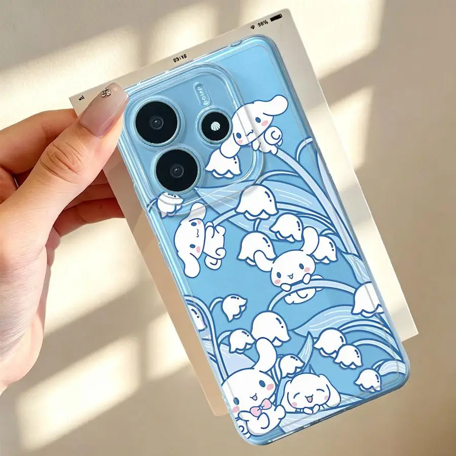 Case for Xiaomi Redmi Note 15 12 11S 13C 10S 11 9 10 14C Note 13 14 Pro Plus 12S A4 Soft Phone Cover Cute Sanrio Cinnamoroll view 5