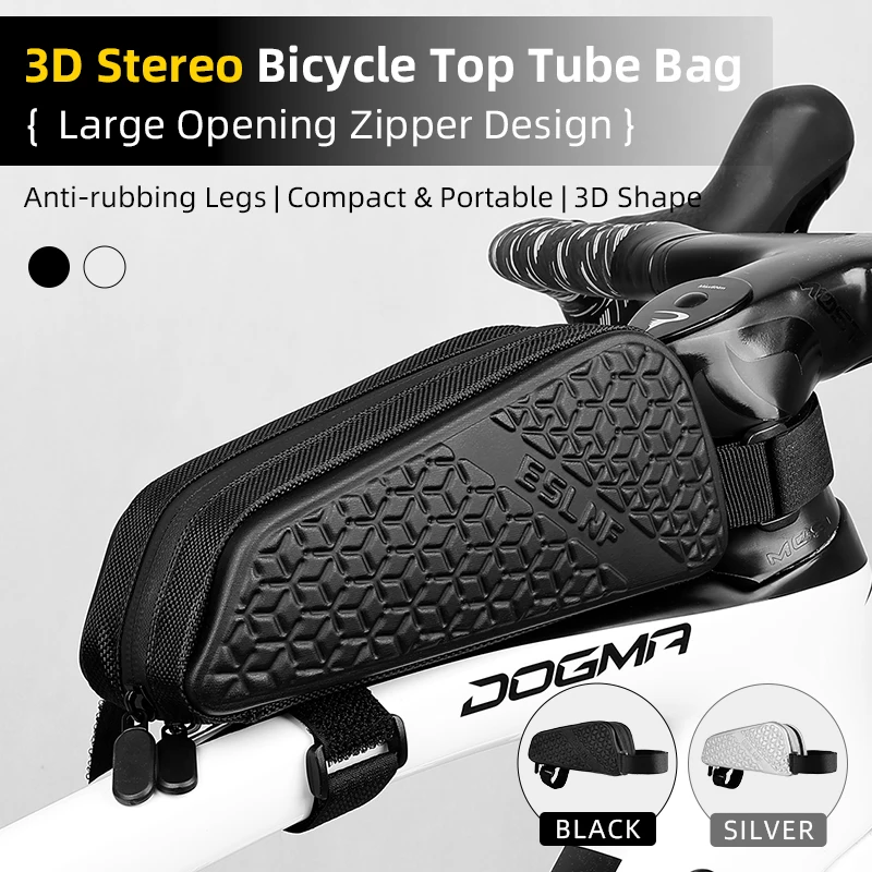 ESLNF 3D Stereoscopic Design Hard-shell Bicycle Upper Tube Bag Portable Waterproof Low Wind Resistance Cycling Storage Bag
