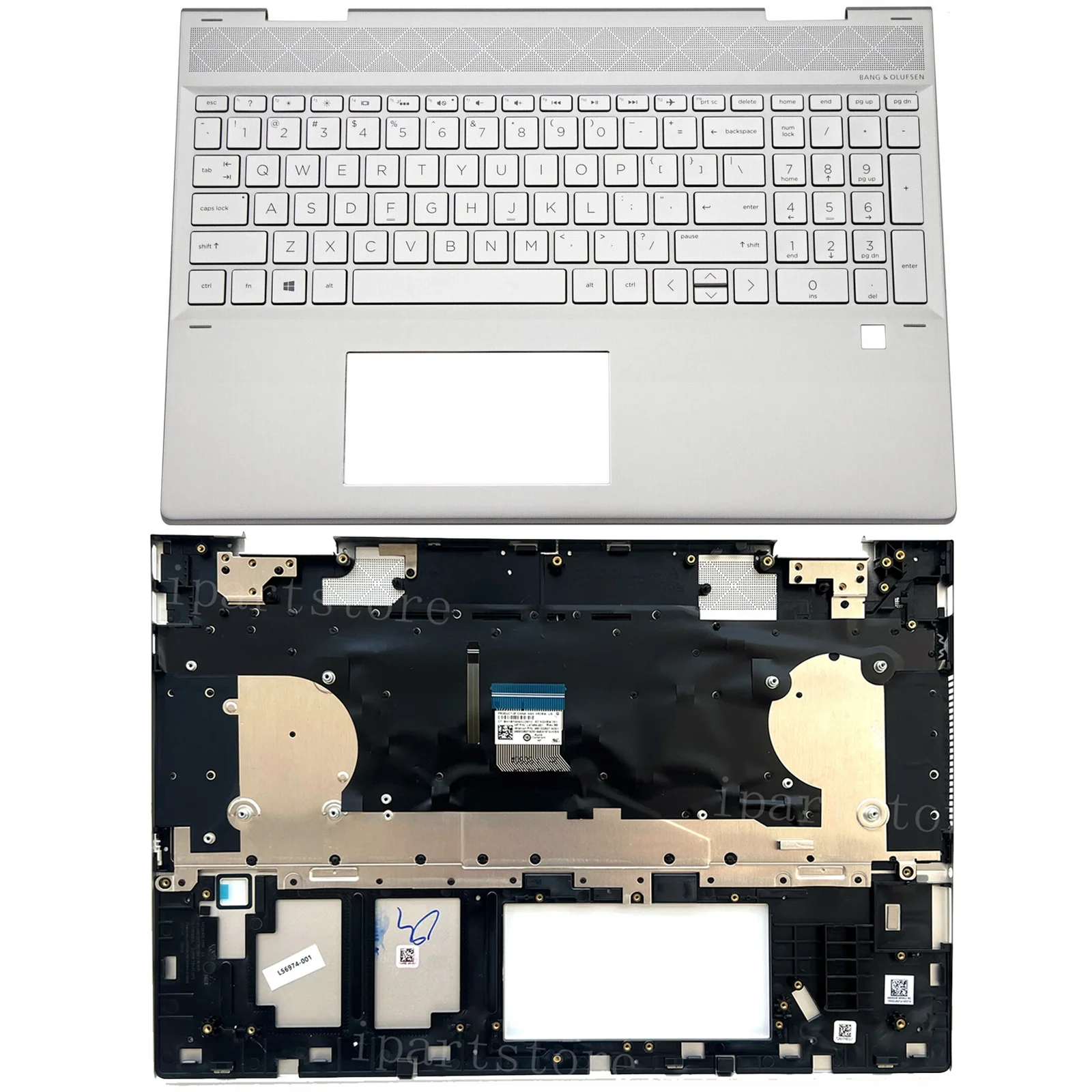 

L56975-001 For HP ENVY X360 15-DR 15M-DR 15M-DR0012DX Laptop Top Case Upper Palmrest Case C Cover w/ Backlit Keyboard