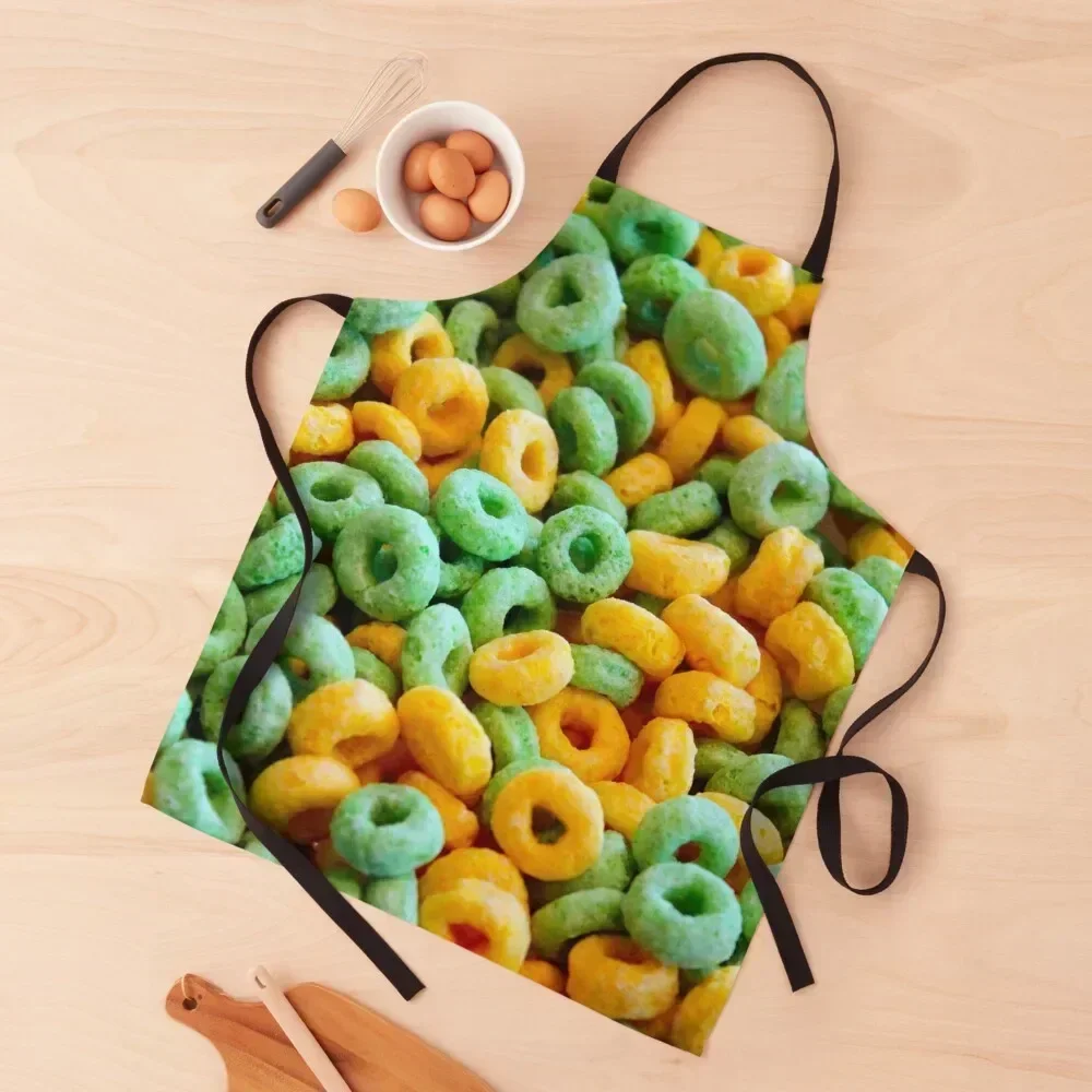

Breakfast Loops - Yellow and Green Apron Restaurant Kitchen Equipment Things For Kitchen Household Items Apron