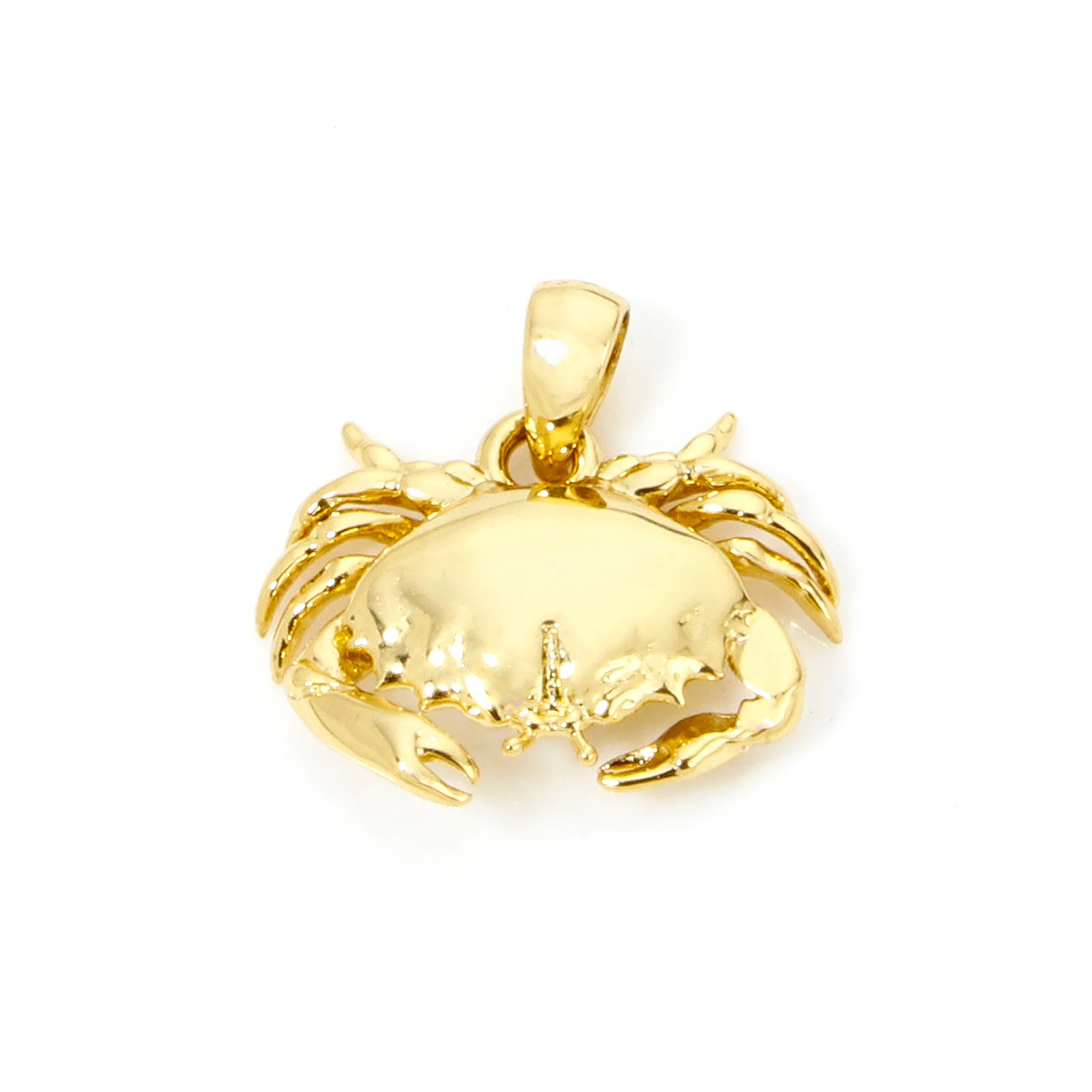 1 Piece Fish Charms 18K Gold Plated Ocean Shell Rhinestone Crab Animal Pendant For Jewelry Making Necklace DIY Findings image 5