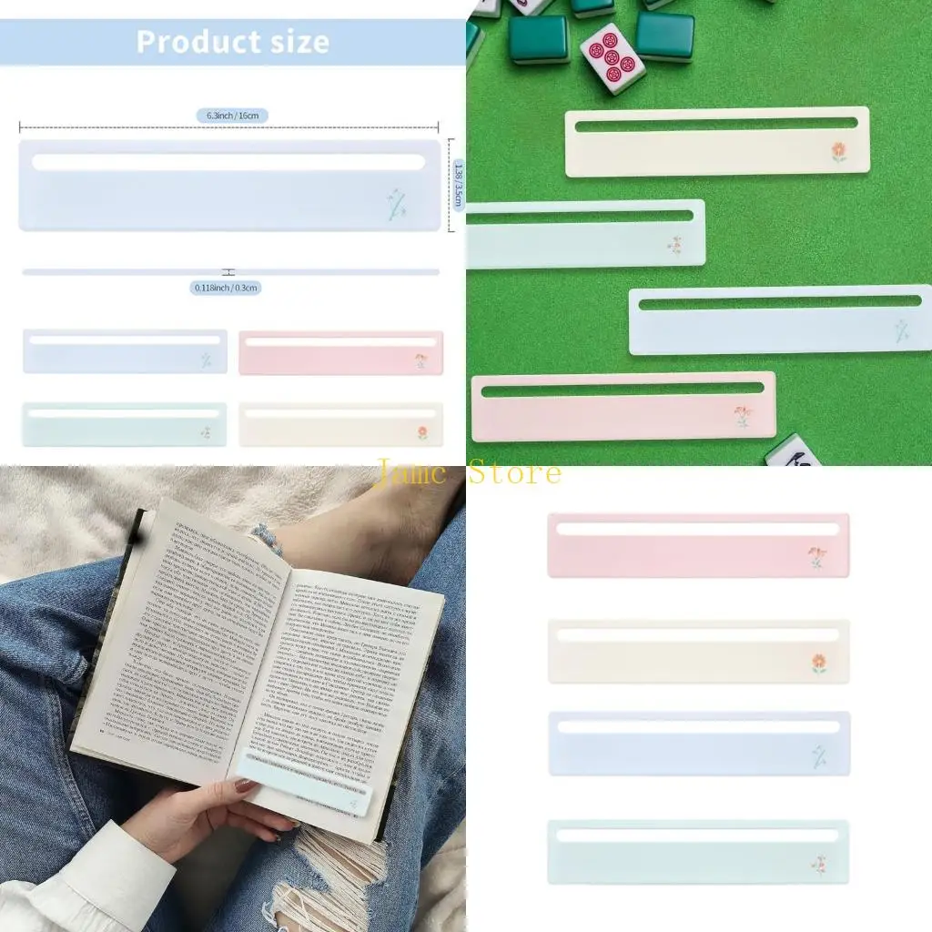LX0B 4Pcs Practical Mahjong Tile Line Finder Guide Ruler For Beginner and Professional Convenient Mahjong Gaming Accessories