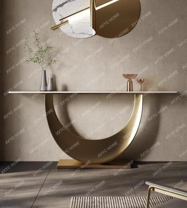 Slate mystery cabinet light luxury against the wall black front door side table modern storage strip case desk