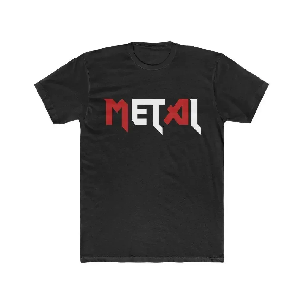 Metal Rules Heavy Music T Shirt Men'S Cotton Crew