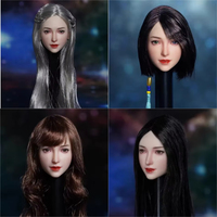 SUPER DUCK 1/6 Scale SDH024 Female Soldier Head Sculpt Long Grey Hair Model for 12 Inch Figures Phicen Pale Color JIAOU Doll