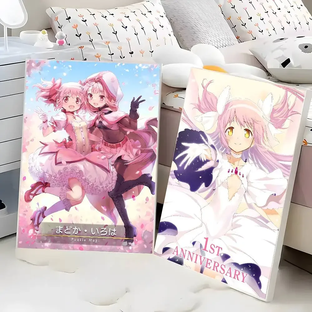 Puella Magi Madoka Magica ملصق HD ديكور المنزل لزجة جدار مقاوم للماء غرفة المعيشة المنزلي بار ديكور جمالي