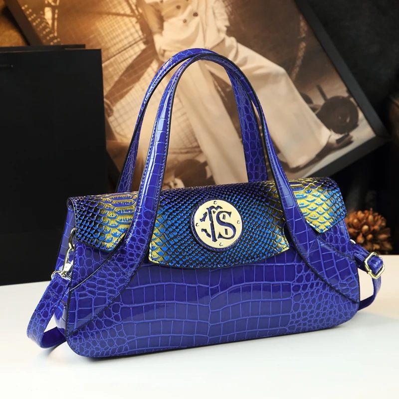 Genuine Leather Women's Bag 2023 Luxury Fashion Snake Pattern Ladies Tote Handbags Large Capacity Mom Shoulder Crossbody Bags