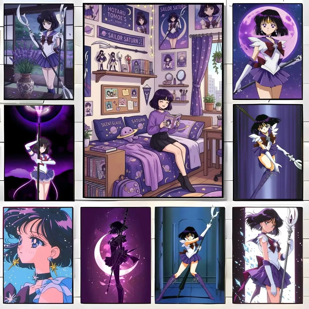 5D DIY Diamond Painting Kit Anime Tomoe Hotaru Poster Art Full Drill Rhinestone Mosaic Wall Decor Craft Kit Home Bar Parlor Gift