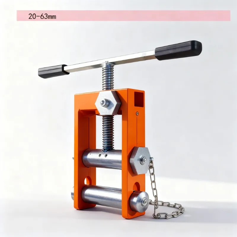20-63mm hydraulic extrusion pipe stop clamp, industrial PE-PP pipe flattening and extrusion tool for maintenance