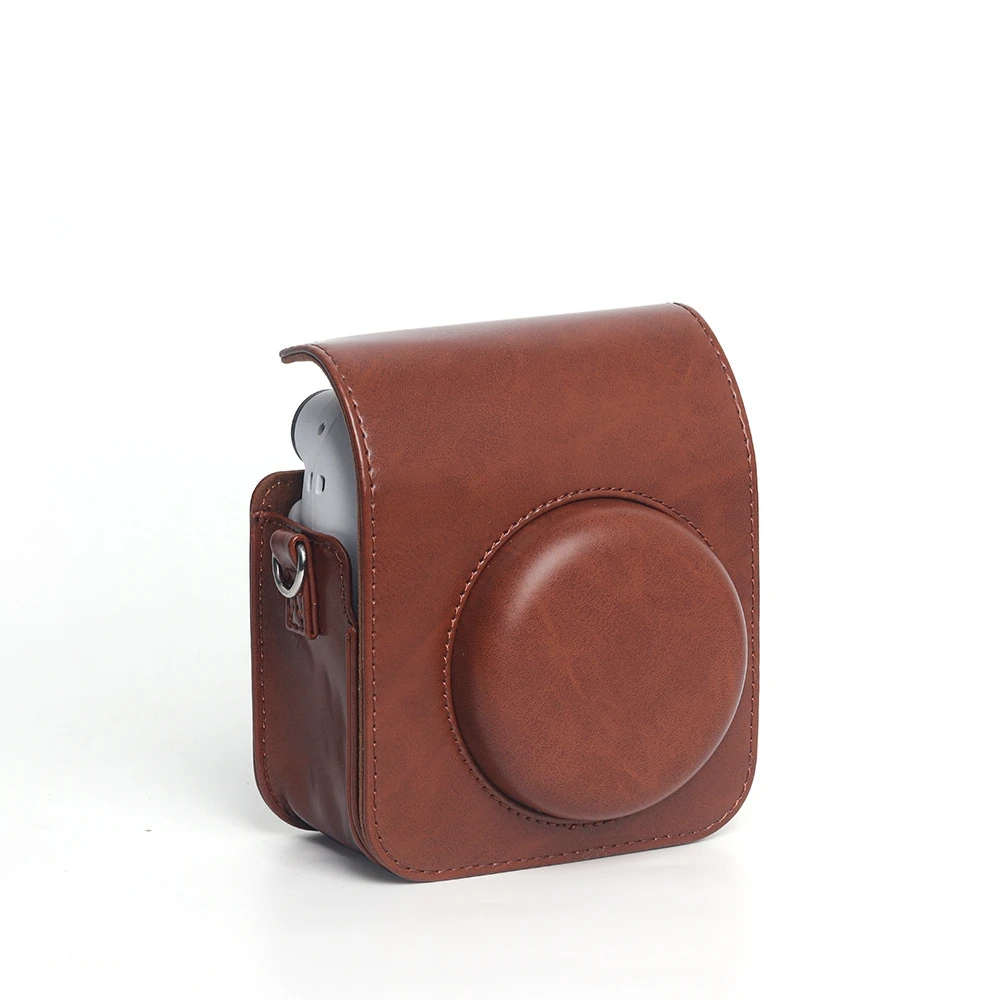 Mini custodia morbida per fotocamera retrò per custodia in pelle Instax Mini 12 PU con custodia per fotocamera con tracolla