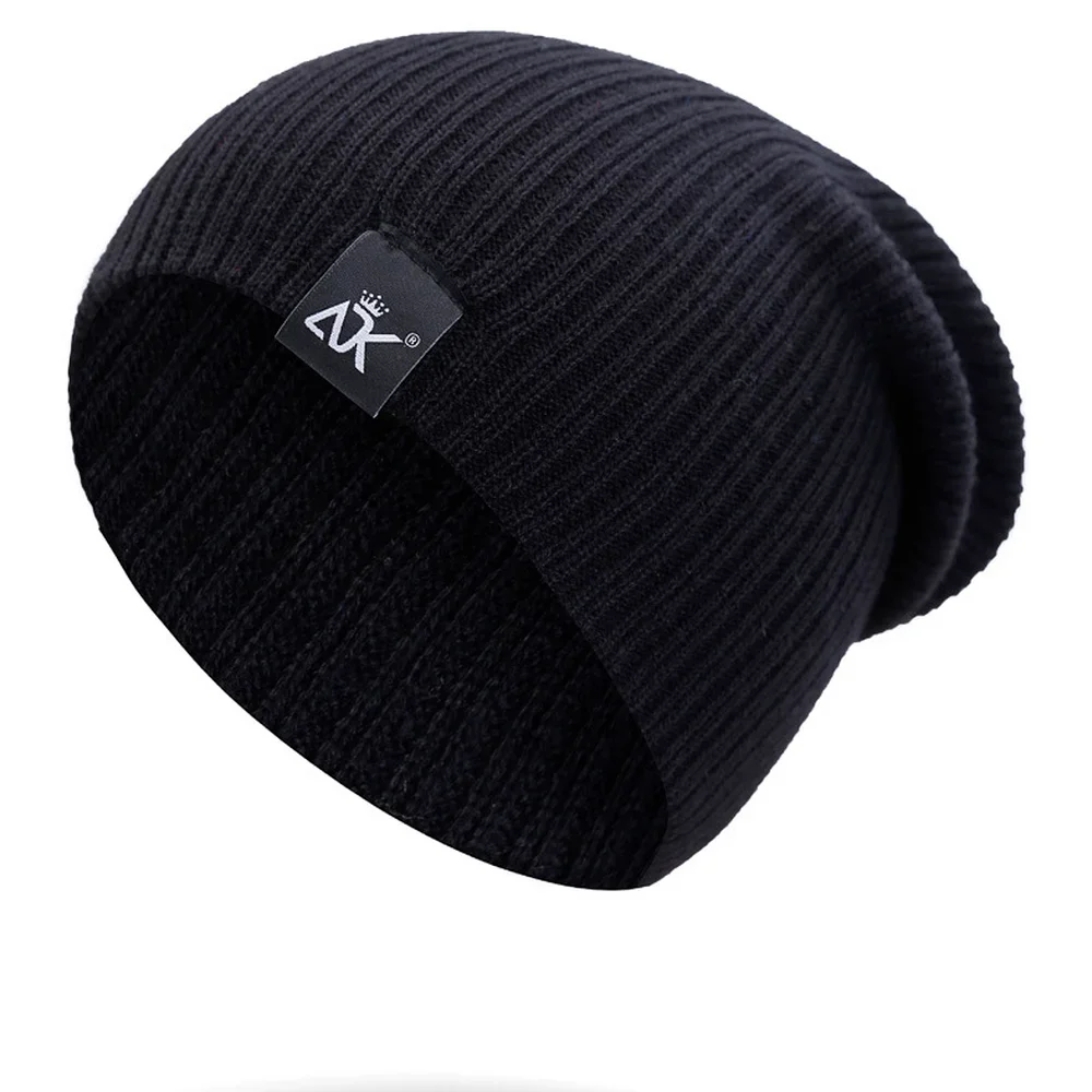 

Women's Fashion Letter Label Beanie Hats for Men Solid Autumn Winter Knitted Hat Unisex Warm Hip Hop Caps Streetwear Ski Bonnet