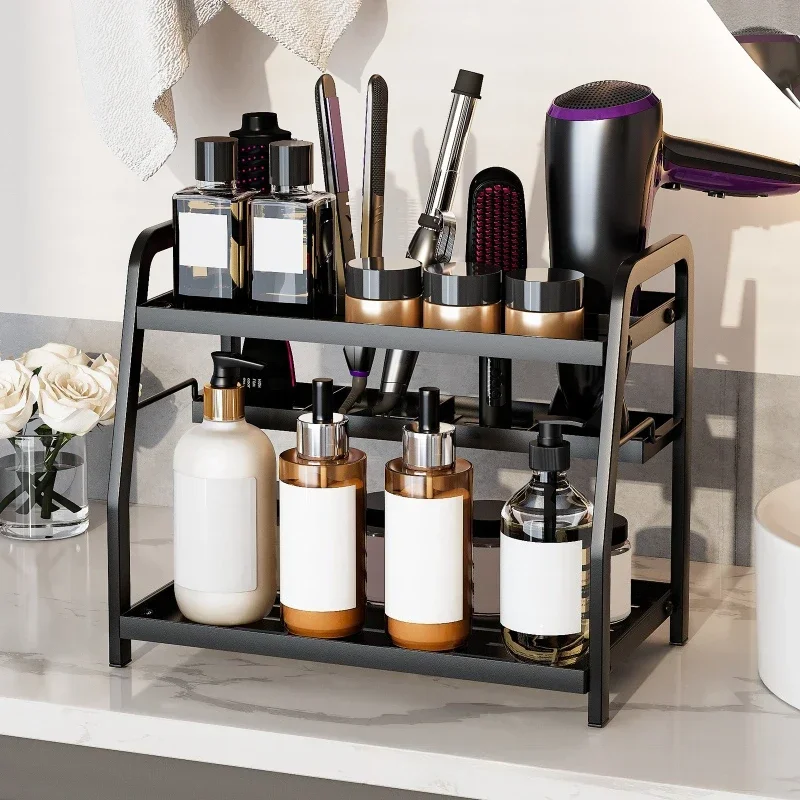 Durable Hair dryer Shelf Bathroom Countertop Splint Curling iron Bracket Hair styling Washing table Cosmetics storage rack