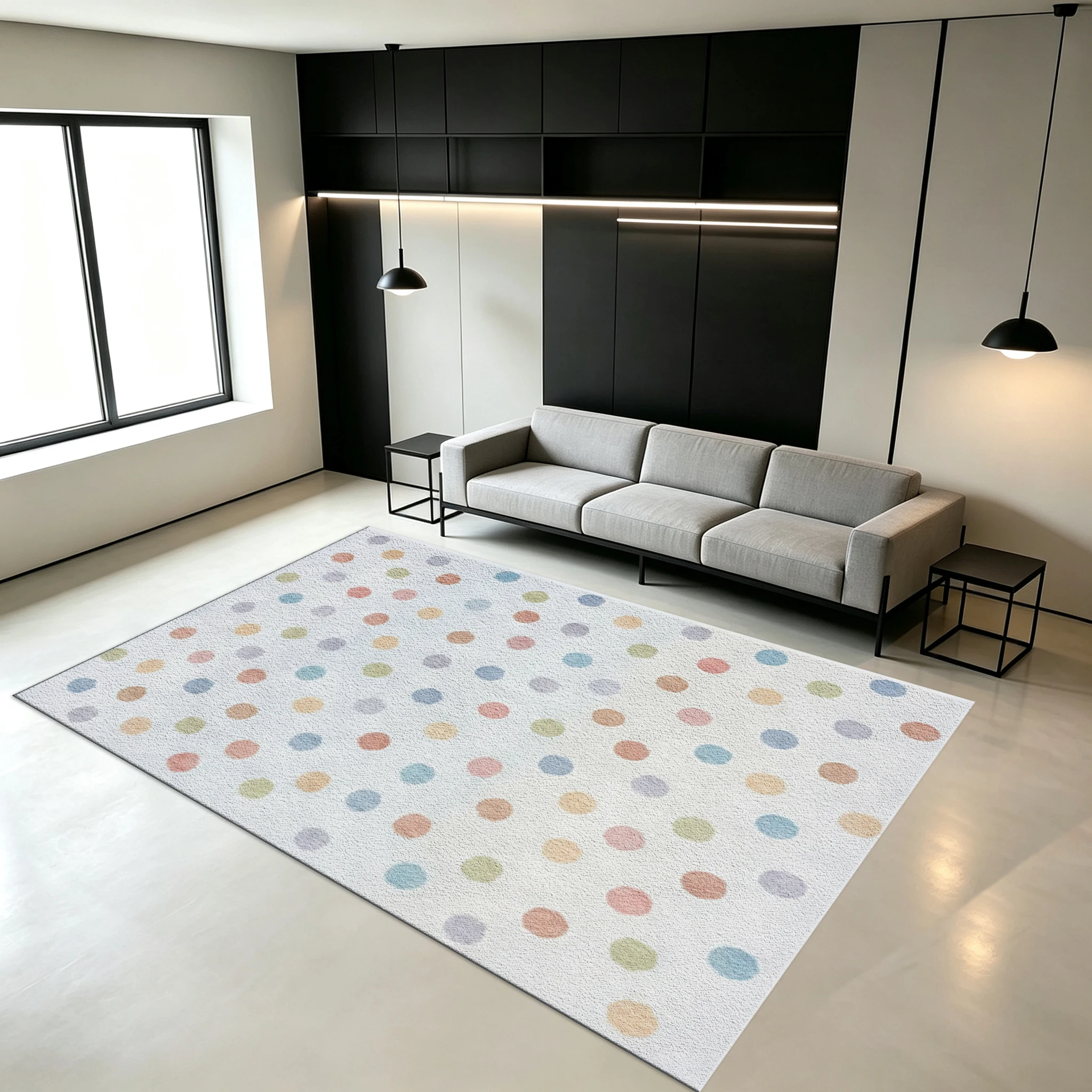 Soft Rug Nursery - พรมปูพื้นลายจุดหลากสีพาสเทล นุ่มสบาย กันลื่น น่ารัก เหมาะสำหรับห้องนอนเด็ก ห้องเล่น