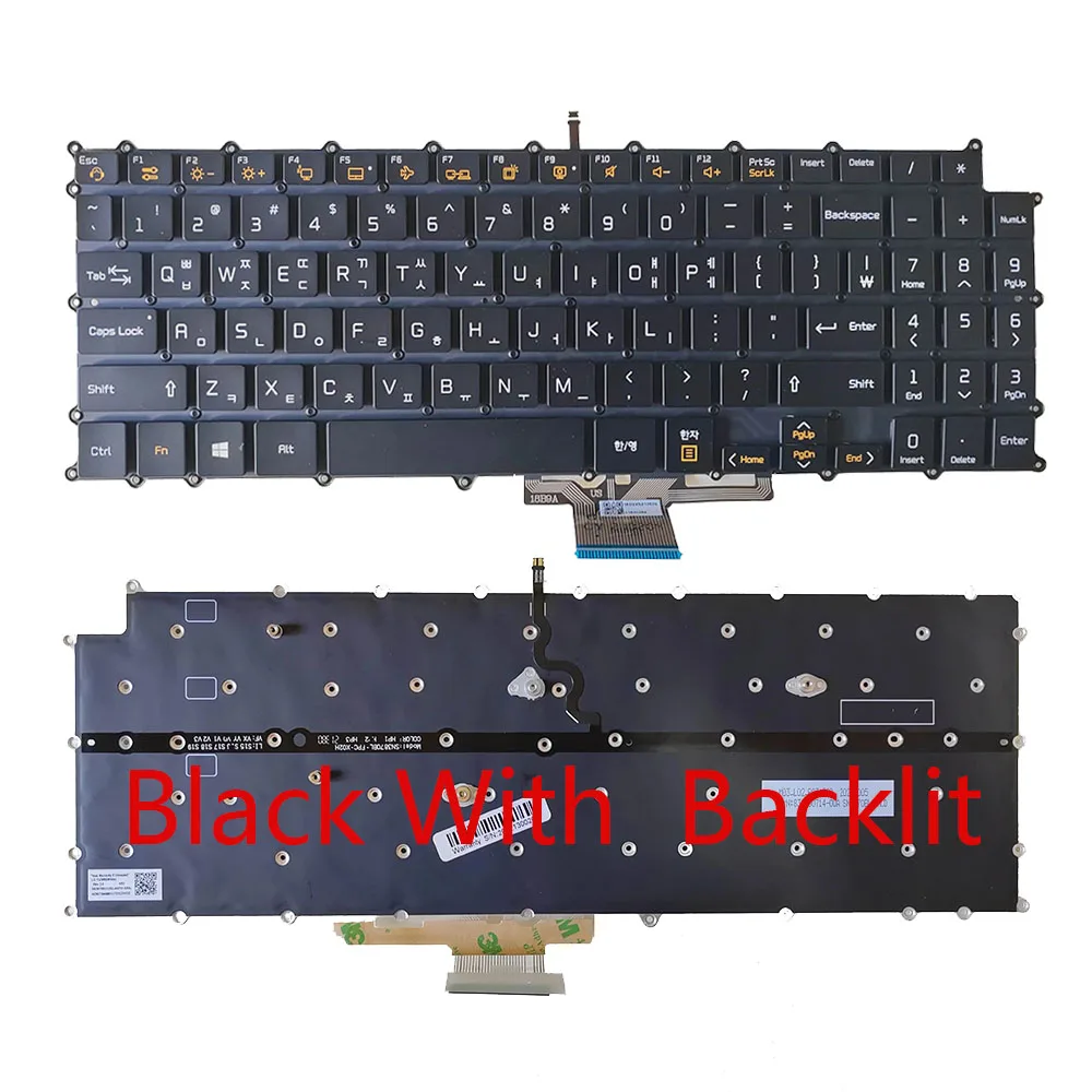 Korea Backlit /without Backlit Keyboard for LG gram 17Z990  17ZD990 17ZB990 17ZB990 17Z99 17Z990-R 17Z990-G Black/white Color