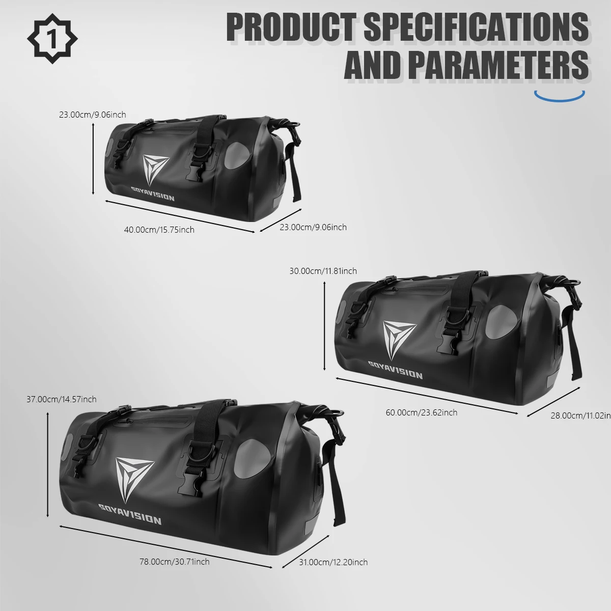 Waterproof Motorcycle Rear Seat Bag 20L 50L 100L Bicycle Tail Bag Panniers Riding Travel Luggage Bag Tool Box Top Bag