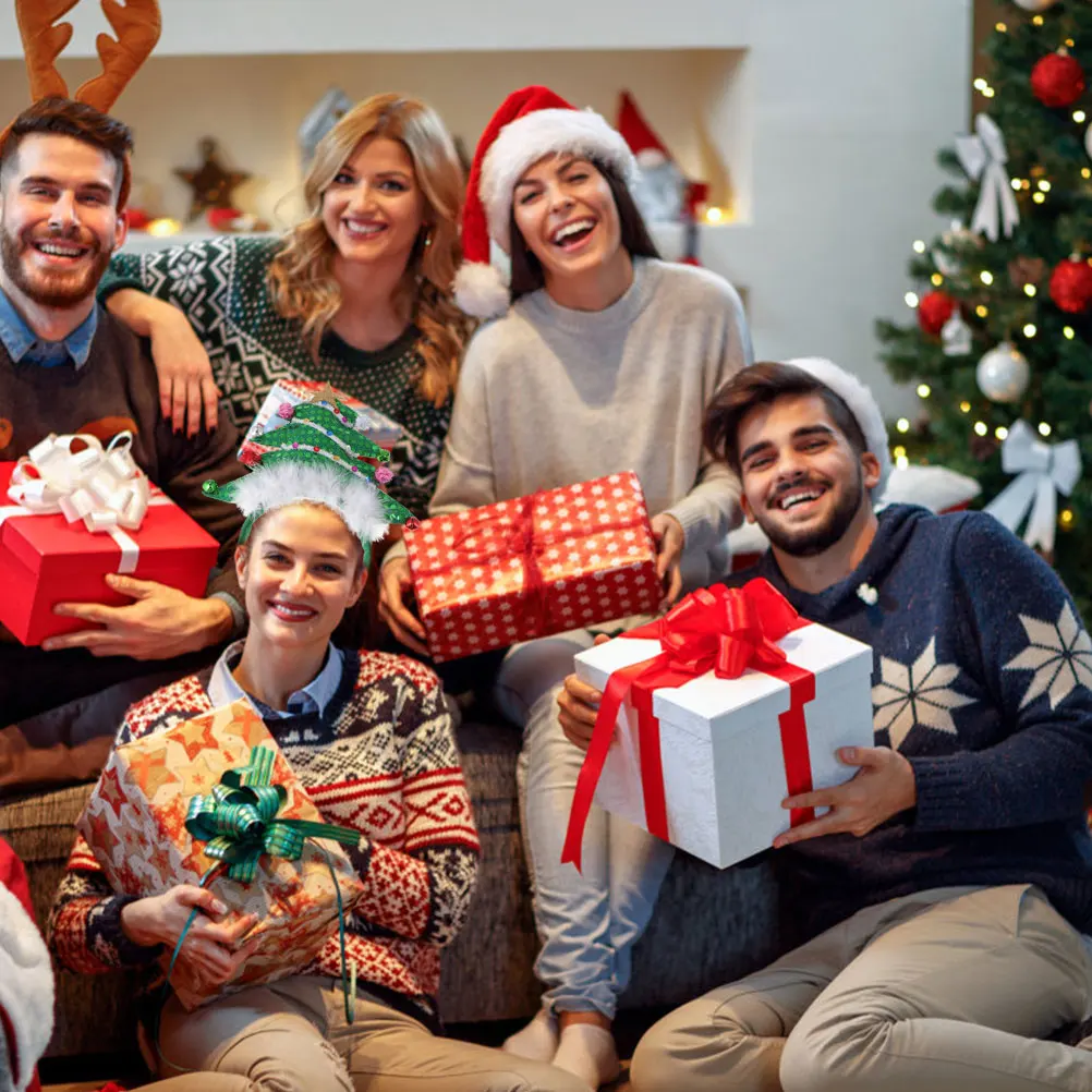 

Christmas Tree Headband Bell Hair Hoop for Kids Girls Green Lightweight Non Deformation Party Accessories Christmas Hair