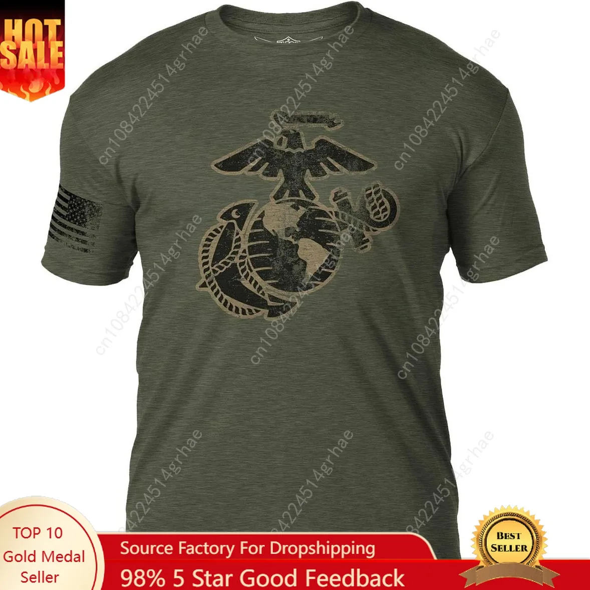 

7.62 Design USMC Eagle Globe & Anchor Men's T-Shirt