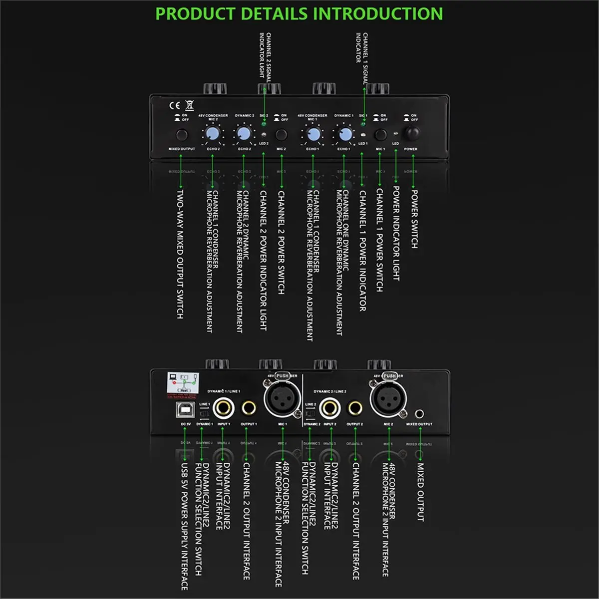 

(BAAY) Мини-усилитель для наушников, 2-канальный стереоусилитель звука с адаптером питания, версия с зарядкой
