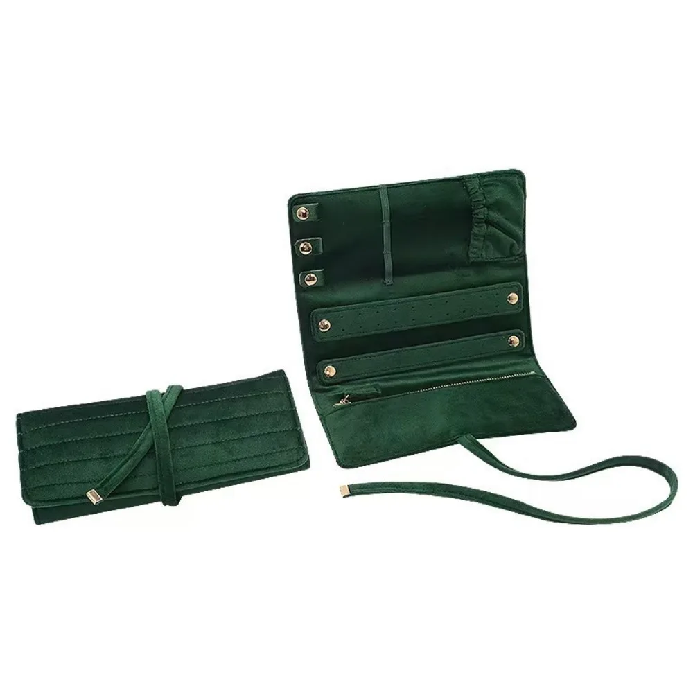 

Lace Up Velvet Jewelry Packing Bag Earrings Bracelet Necklace Jewelry Storage Bag Organizer Roll Pack Velvet Jewelry Holder