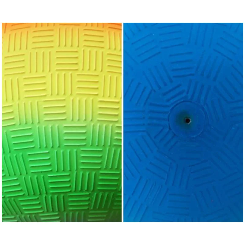 Rubber Playground Balls For Kids Rainbow Inflatable Backyard Play Balls And Bouncing Kickballs For Backyard Park & Beach Outdoor