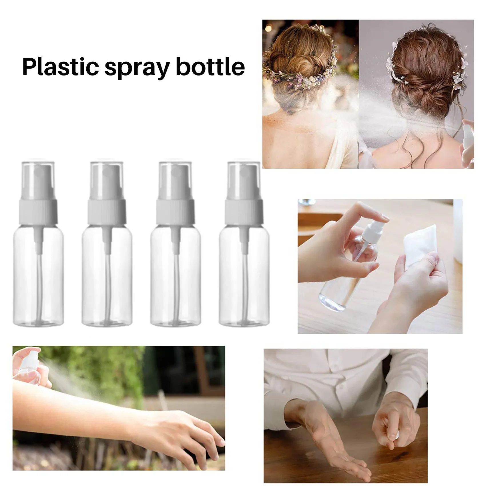 25Pcs Transparent Empty Bottles 50Ml Plastic Mini Refillable Container