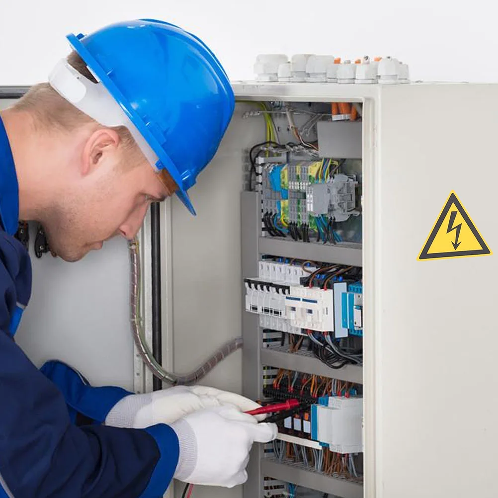 Adesivo de aviso de choques elétricos, 20 peças, decalque de segurança durável para caixa de painel elétrico, sinal de perigo de alta tensão, segurança no trânsito