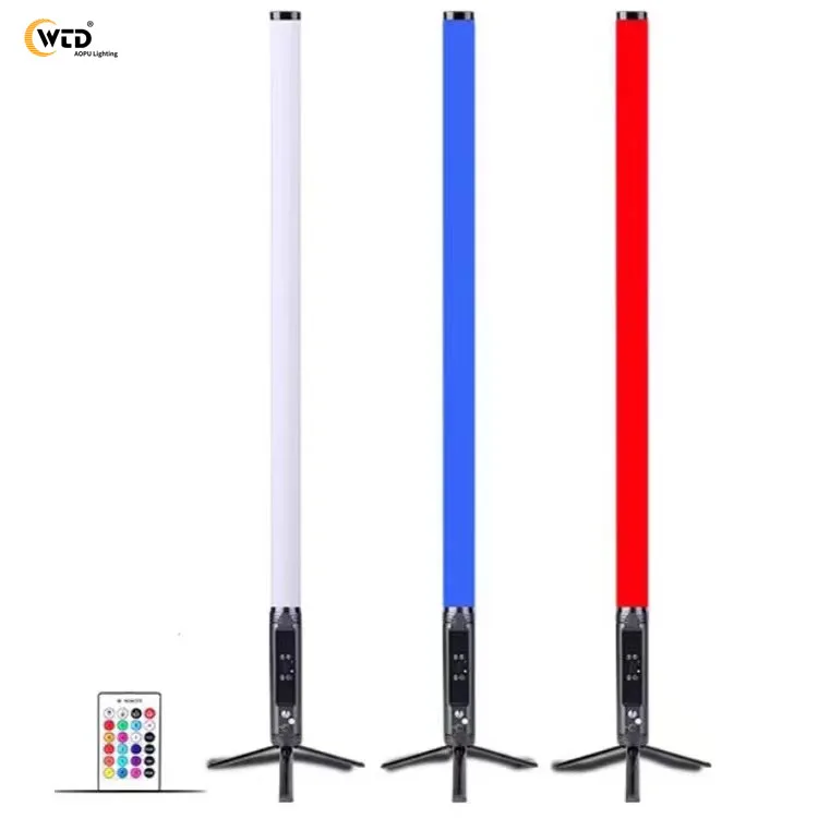 

AOPU IP66 Waterproof WIFI APP Battery Powered Wireless 360 Degree RGBWA 5In1 Pixel LED Tube Light for DJ Disco Party