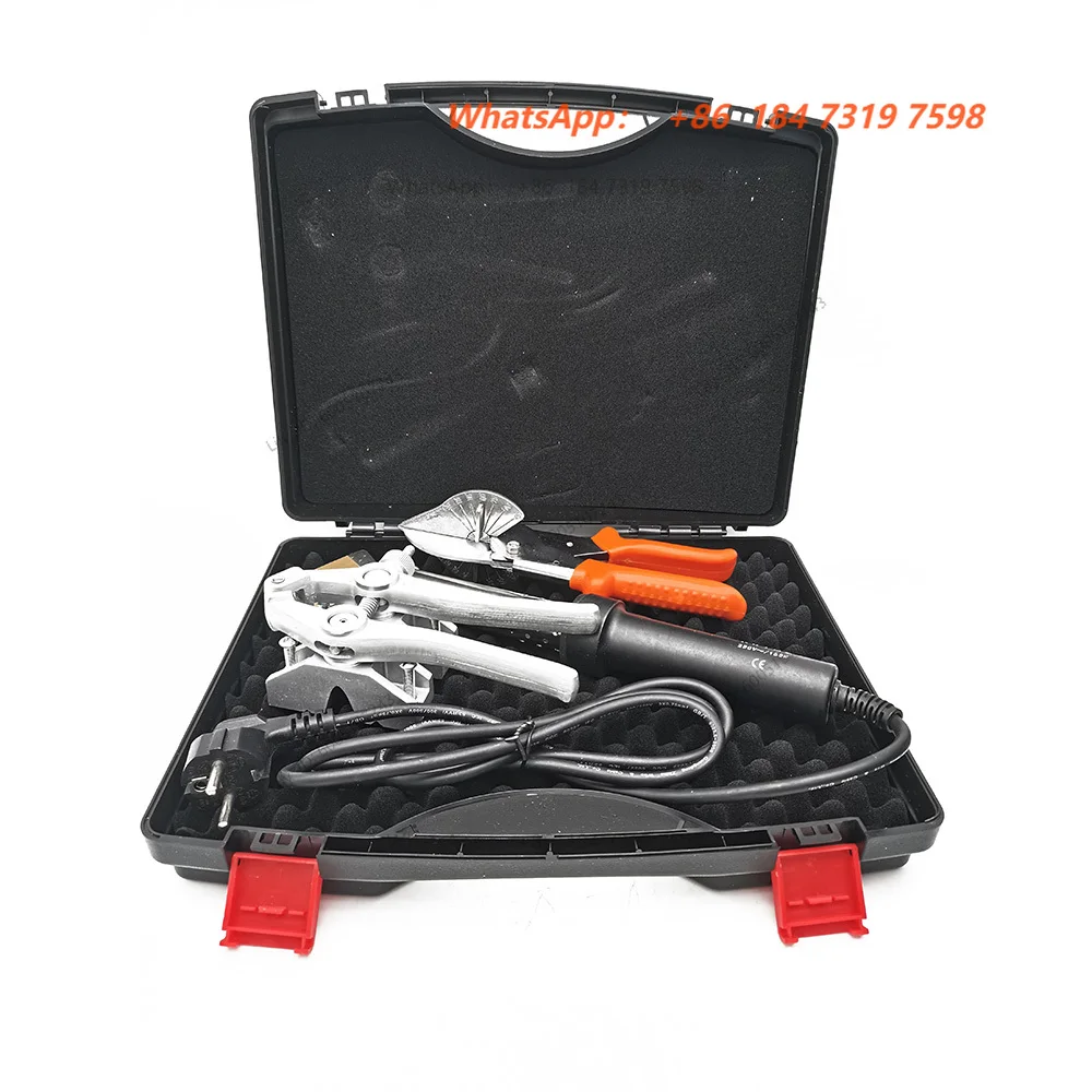 110V/220V PU Round Belt Butt Welding Kit Welder Machine & Scissor & Clamp with Carry Box with Temp Adjustable