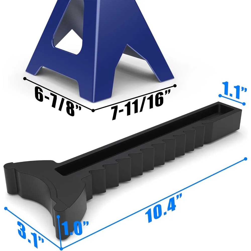 حامل جاك فولاذي بقفل مزدوج بسعة 6000 رطل، طقم مكون من قطعتين، أزرق