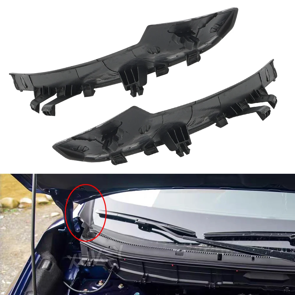 2pcs Left Right Front Windshield Wiper Side Cowl Extension Cover Trim For Nissan X-Trail T32 Rogue 14-20 66895-4CL0A 66895-4BA1A