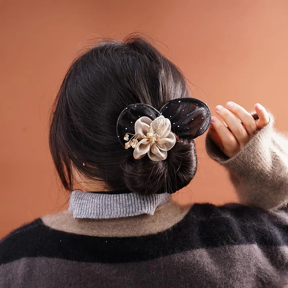 Flower Hair Clip Women Girls Hair Bun Maker Flexible Non-slip Lazy Hair Curler Twist Hairstyle Bun Elegant Hair Styling Tools