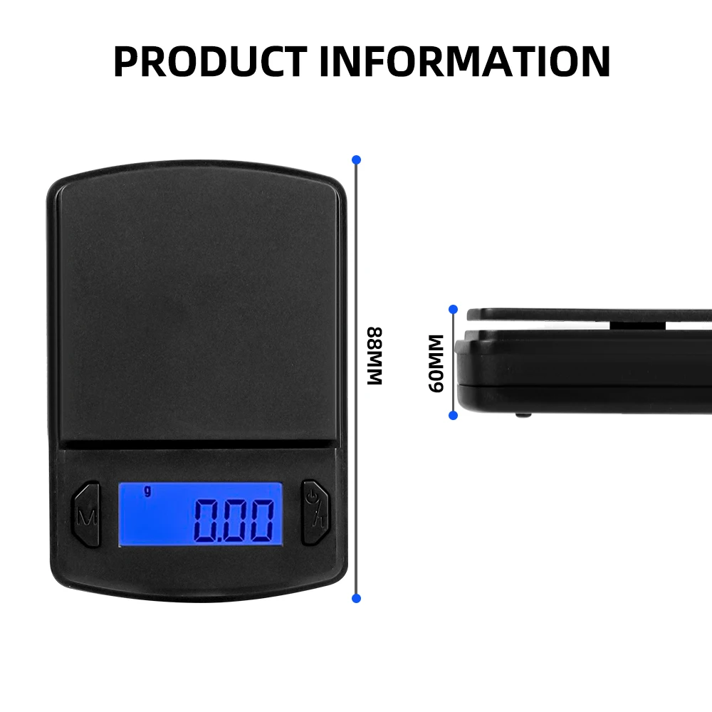 200g/300g/500g X 0.01g Digital Balance Precision Kitchen Scale Electronic Scales Weight Jewelry Accurate Weighing Pocket Scale