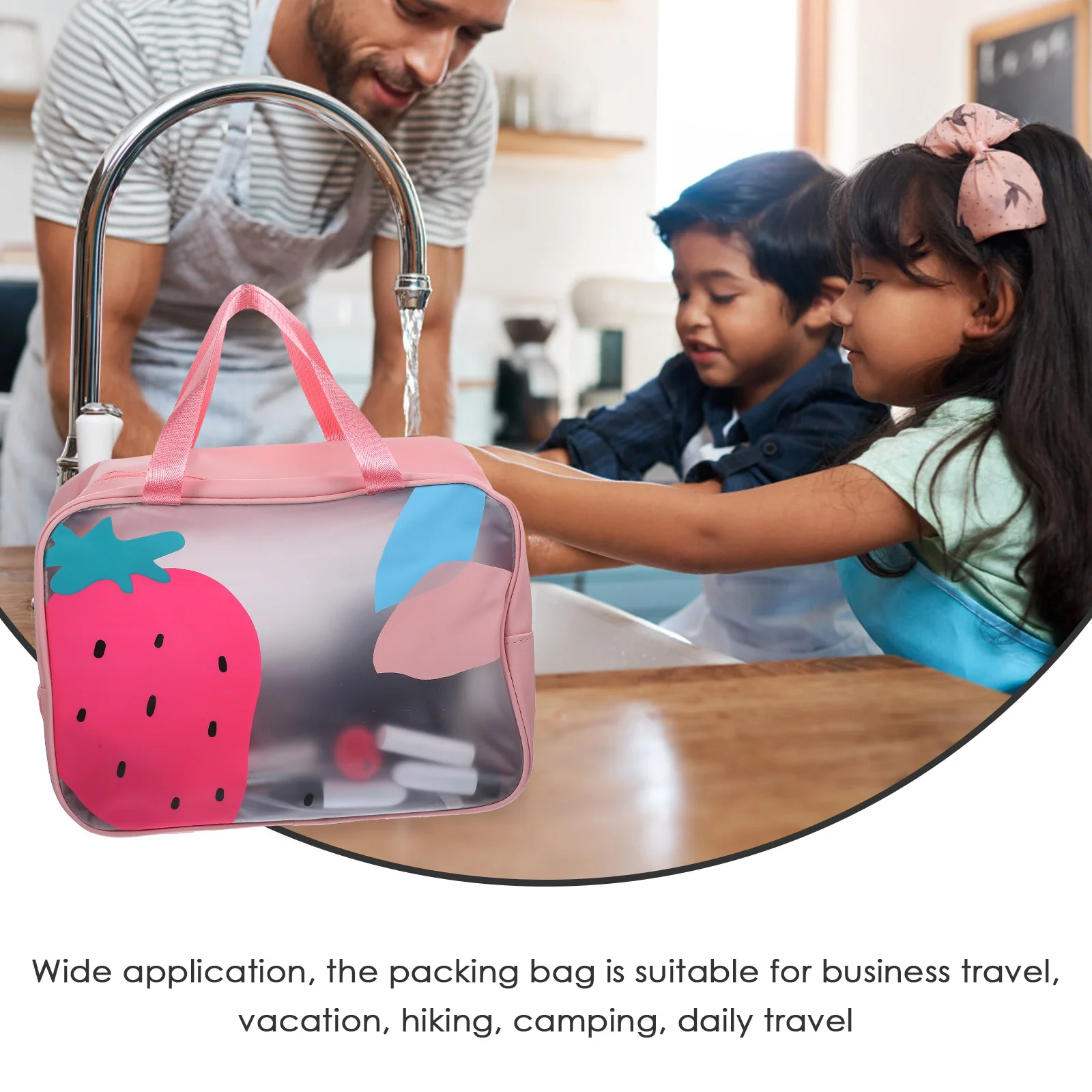 여행용 메이크업 가방 방수 투명 정리함 휴대용 세면도구 보관 파우치 여성 청소년 소녀 휴가 야외용