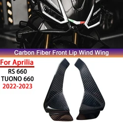 For Aprilia RS660 New Naked Front Spoiler Winglet Aerodynamic Wing Kit Spoiler Real Carbon Fiber 2021 2022 2023