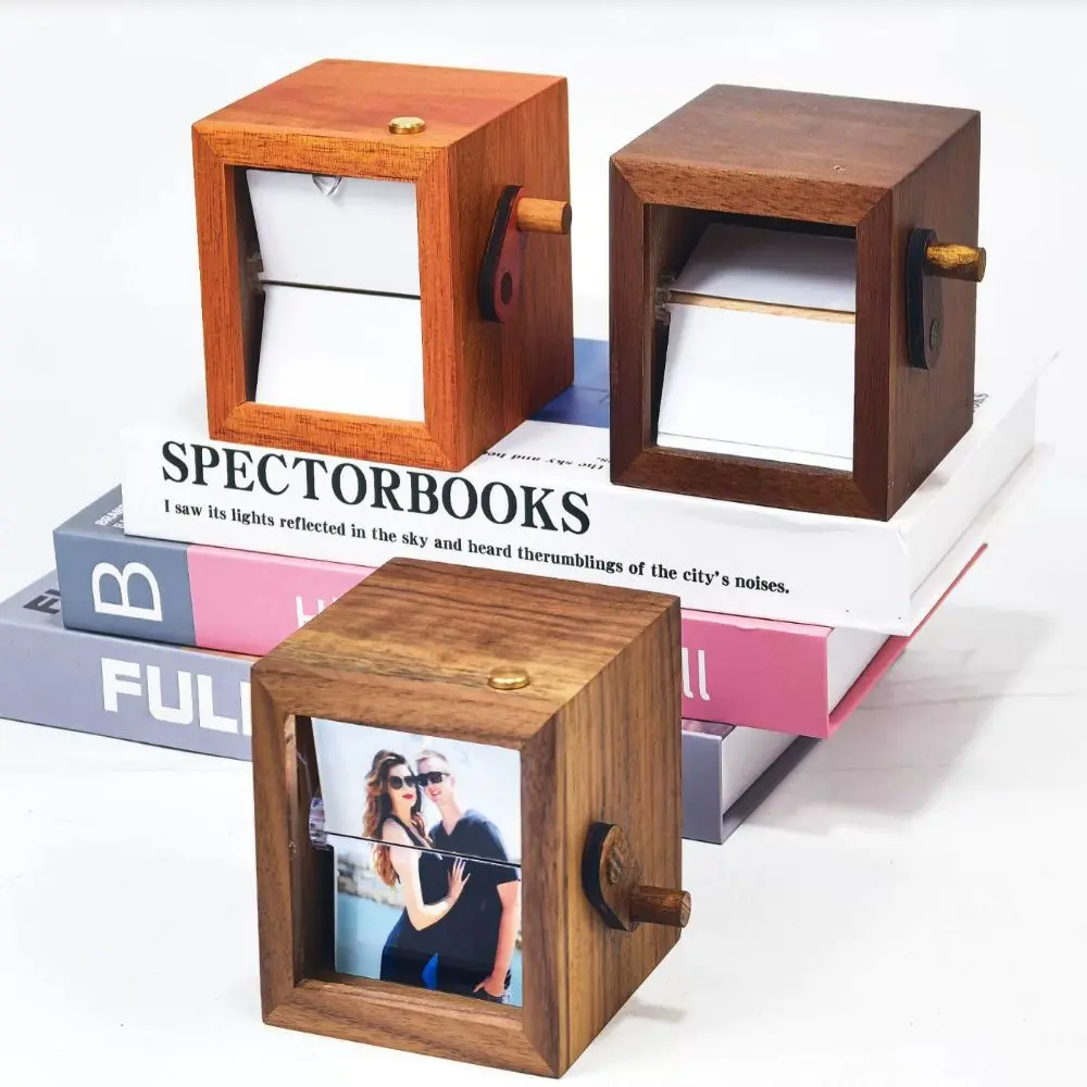 Hand-cranked Page-turning Photo Machine Luminous DIY Photo Frame Decorative Photo Frame Creative Desktop Ornaments