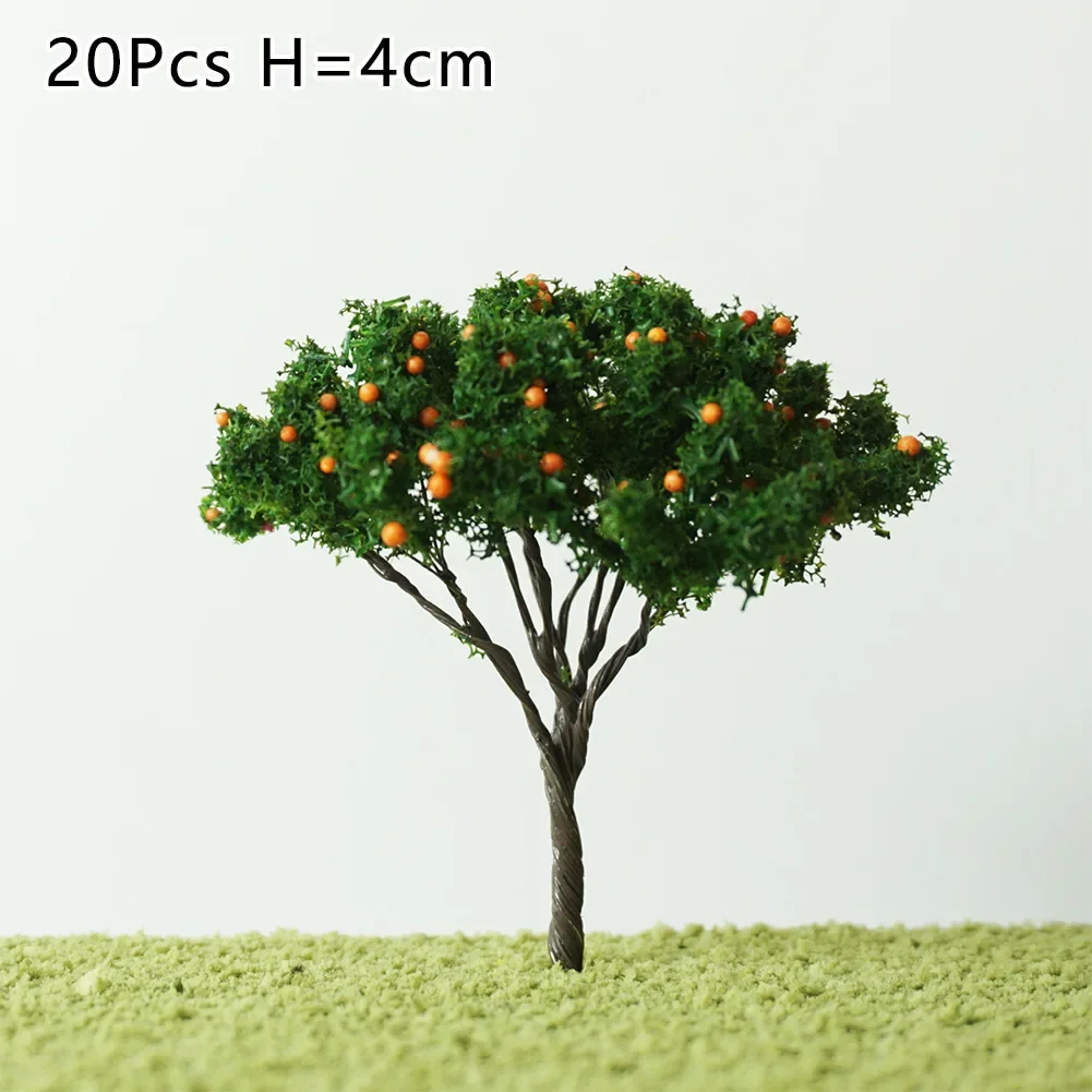 20Pcs Model Trees Train Railroad Micro Landscape Layout Diorama Scale Tree 7cm Decorate Building Model Roadway For Gift