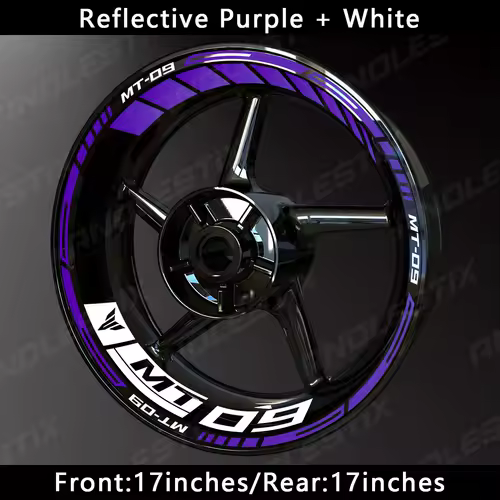 AnoleStix Reflective Motorcycle Wheel Sticker Hub Decal Rim Stripe Tape For YAMAHA MT-09 MT09 - Image 24
