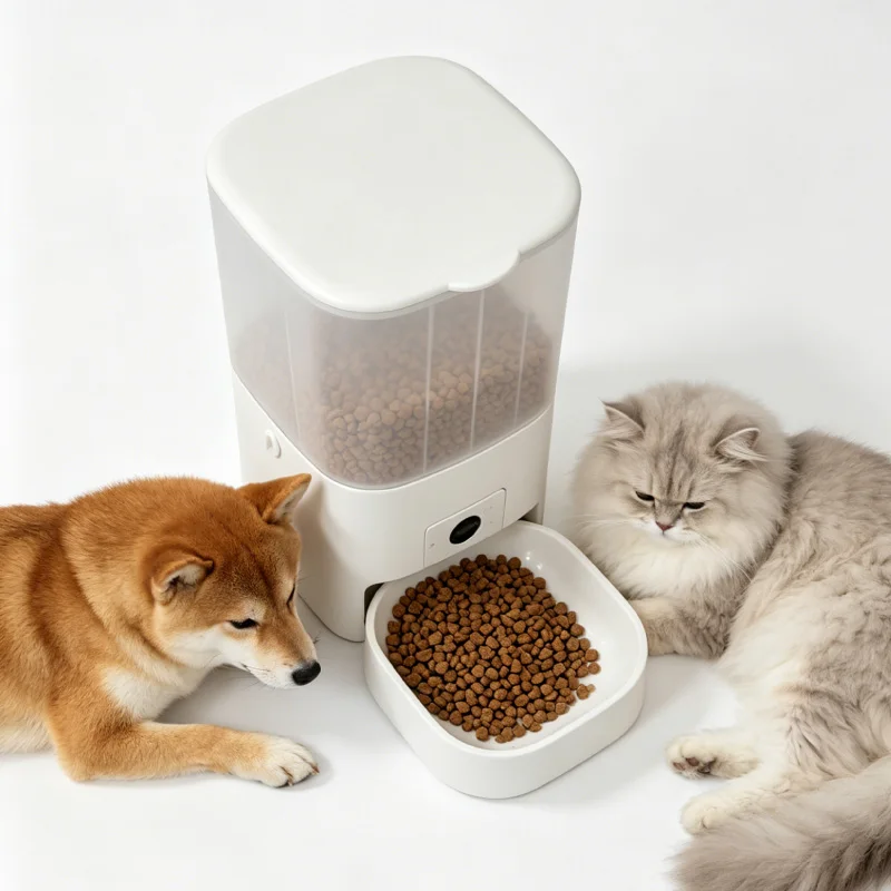 New Factory Price 6L Smart Pet Feeder With Camera And Mic WIFI Or Bluetooth Connect For Cats Snoopy Dog