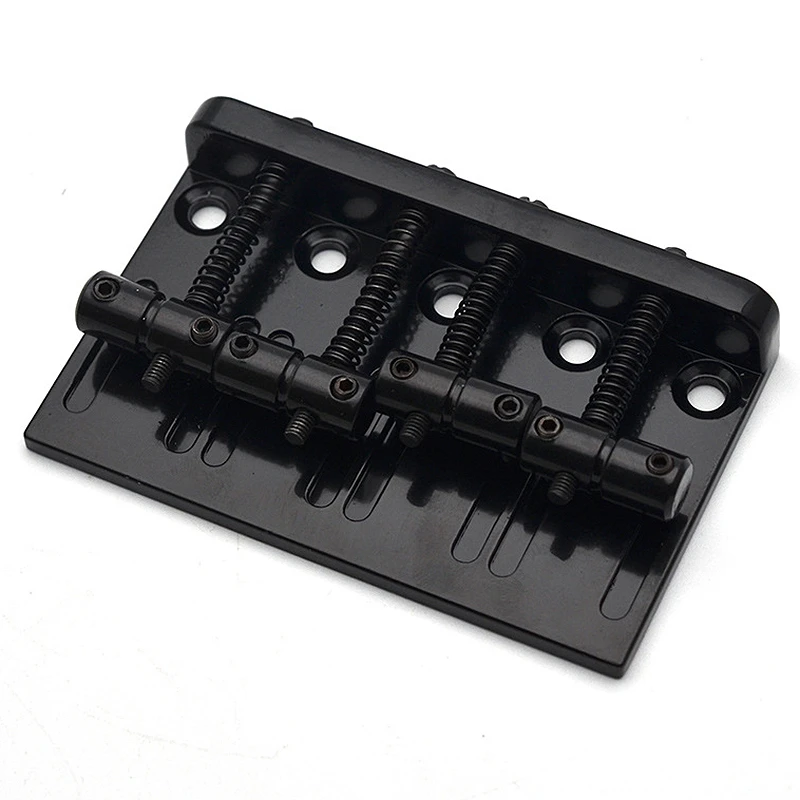 4 String Hardtail Bass Guitar Bridge for Fender Precision Jazz Bass PB JB Style Bass, Black LYZ