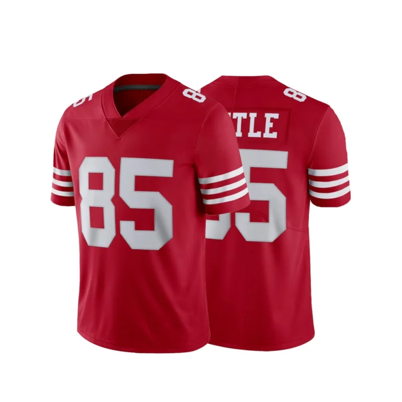 Wholesale San Francisco City 49ers Embroidery Stitching #85 Rugby Jersey George Kittle Men's Football Uniform For Adult