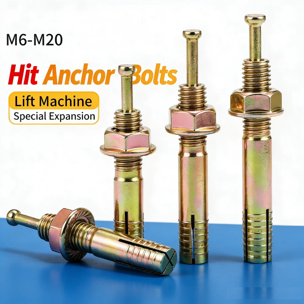 Zinc Carbon Steel Hammer Drive Rivet Percussion Expansion Nail Screws Concrete Hardwork Fastener for Car Lift
