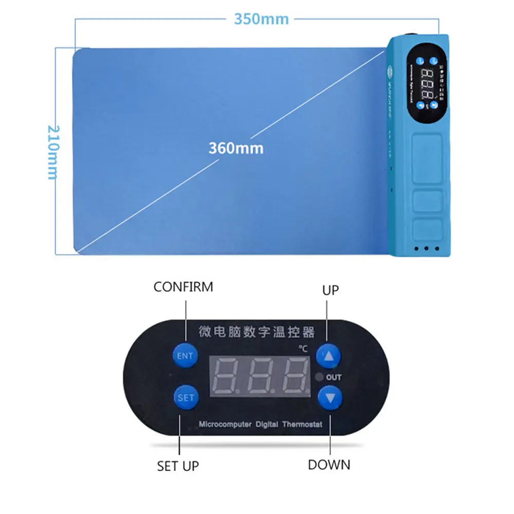 2026 LCD Blue Screen Splitter Heating Stage Separator Pad For iPhone iPad LCD Screen Separator Tool S-918E