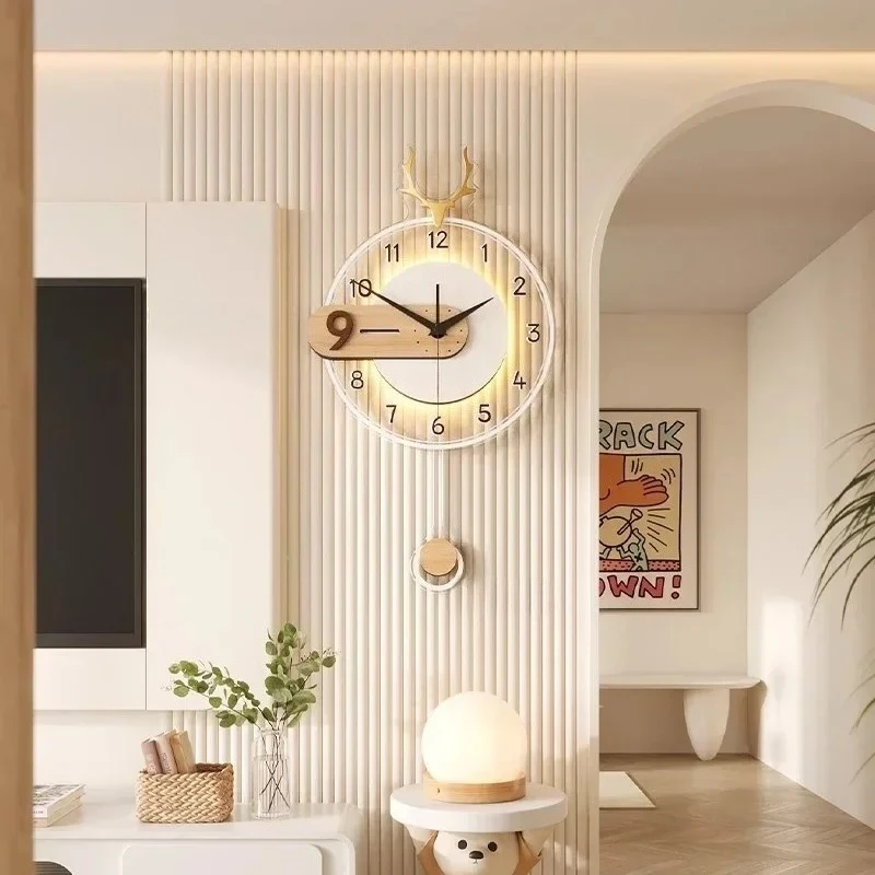 

Wall Watch Nordic Acrylic Light Luxury Wall Clocks With Digital Clock Home Decoration