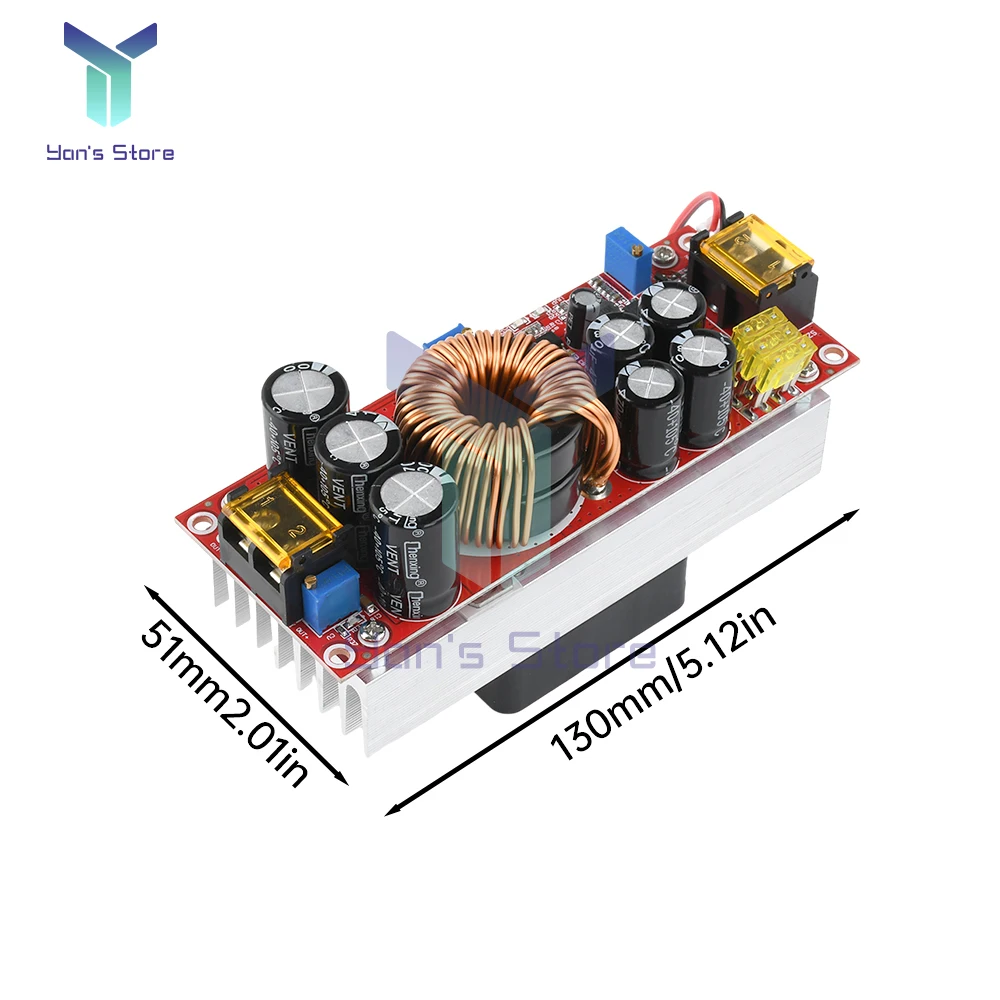 1800W 40A DC-DC 부스트 컨버터 스텝 업 전원 공급 장치 모듈 10-60V 12-90V 조정 가능한 전압 충전기