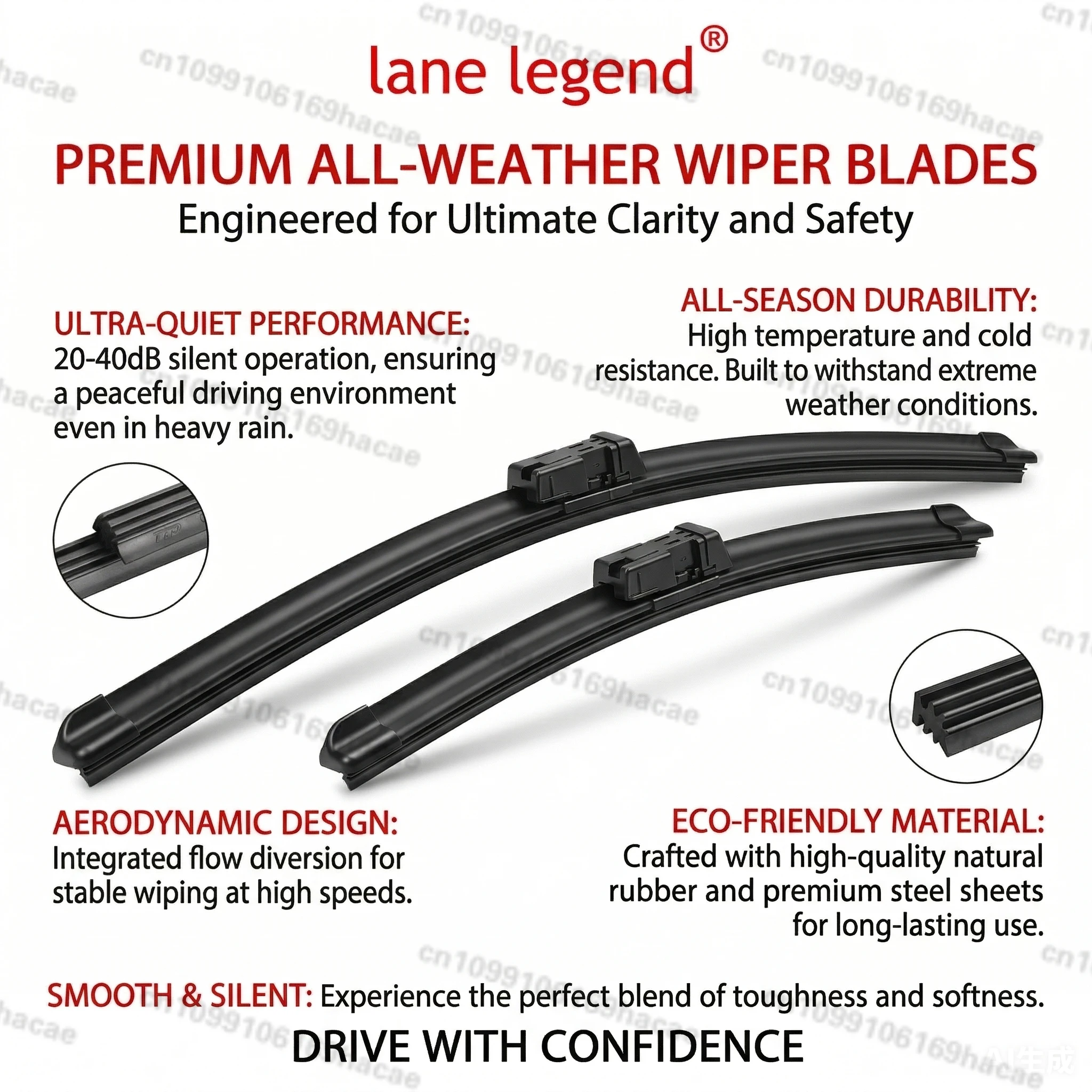 Wiper LHD Front & Rear Wiper Blades Set For Volvo V40 2012-2019 Windshield Windscreen Window Brushes 26"+19"+11" Car Accessories - view 4