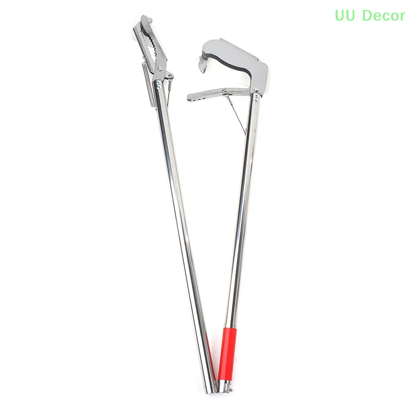 

1.2m Stainless Steel Foldable Snake Tongs Stick Easy Reach Pick Up Tool Foldable Garbage Clip